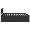 vidaXL Bed Frame with Headboard Black 200 x 200 cm Engineered Wood