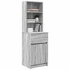 vidaXL Bedside Cabinet Grey Sonoma 39x35x125 cm Engineered Wood