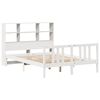 vidaXL Bookcase Bed without Mattress White 160x200cm Solid Wood Pine