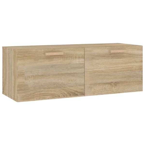 vidaXL Wall Cabinet Sonoma Oak 100x36.5x35 cm Engineered Wood