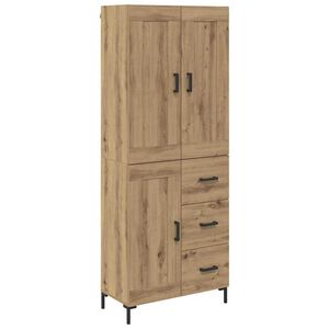 vidaXL Highboard with Drawer 2 pcs Artisan Oak Engineered Wood