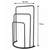 Bathroom Solutions Standing Towel Rack 49.5x75 cm Metal Black