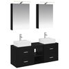 vidaXL Bathroom Furniture Set 5 pcs Black Oak