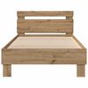 vidaXL Bed Frame with LED Artisan Oak 100 x 200 cm Engineered Wood