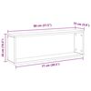 vidaXL Wall Cube Shelf 6 pcs High Gloss Black 80x15x26.5cm Engineered Wood