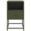 vidaXL Bedside Cabinet Olive Green 36x39x60.5 cm Steel