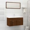 vidaXL 2 Piece Bathroom Furniture Set Brown Oak Engineered Wood