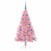 vidaXL Artificial Pre-lit Christmas Tree with 150 LEDs Pink 150 cm PVC