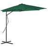 vidaXL Outdoor Parasol with Steel Pole 300 cm Green