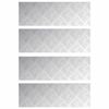 vidaXL Stair Tread Rectangular 4 pcs Silver 75 x 25 cm Aluminium