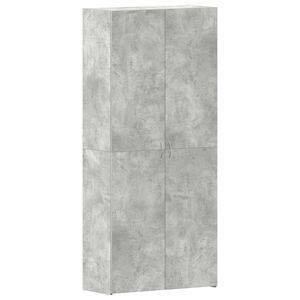 vidaXL Shoe Cabinet 80 x 35.5 x 180 cm Engineered Wood Grey