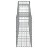 vidaXL Arched Gabion Baskets 20 pcs 300x30x60/80 cm Galvanised Iron