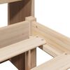 vidaXL Bookcase Bed without Mattress 180x200 cm Super King Solid Wood Pine