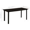 vidaXL Garden Dining Table Black 150x80x74 cm Steel and Glass