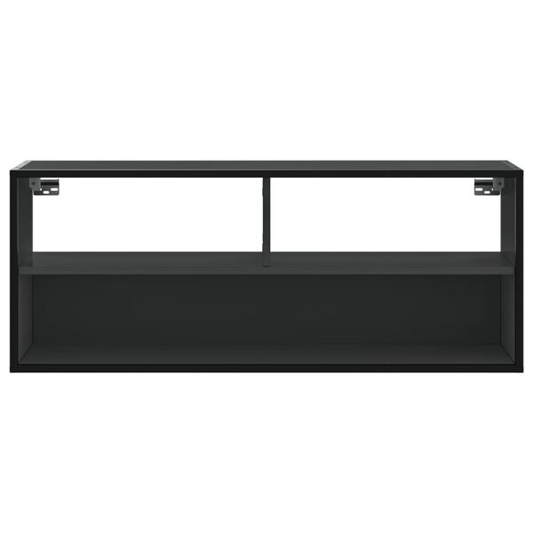 vidaXL TV Cabinet Black 100x31x39.5 cm Engineered Wood and Metal