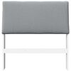 vidaXL Upholstered Headboard Light Grey 100 cm Solid Pine Wood