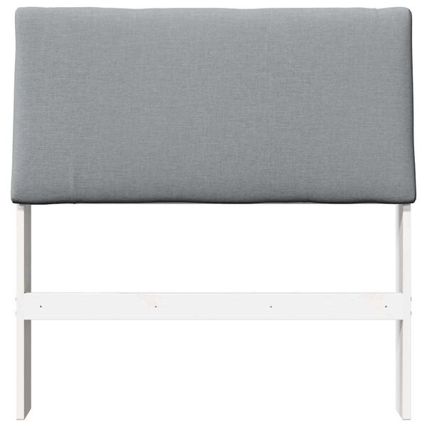 vidaXL Upholstered Headboard Light Grey 100 cm Solid Pine Wood