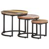 vidaXL Side Tables 3 pcs Solid Reclaimed Wood