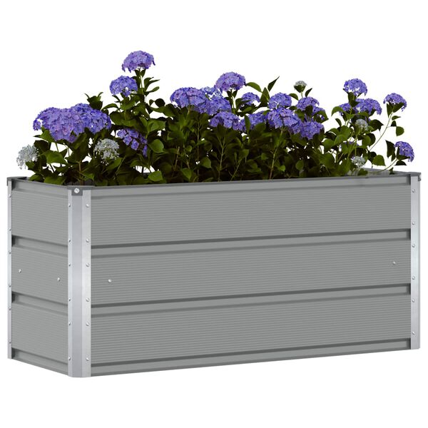 vidaXL Planter Light Grey 100 x 40 x 45 cm Steel