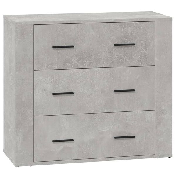 vidaXL Sideboard Concrete Grey 80x33x70 cm Engineered Wood