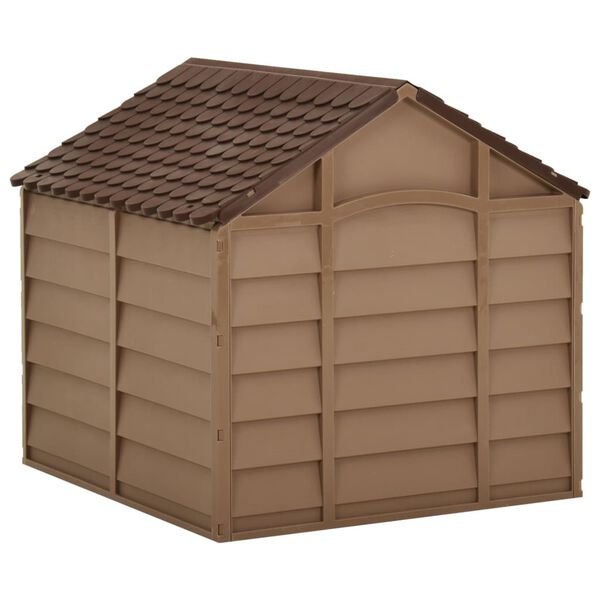 vidaXL Dog House Brown 71x71.5x68 cm PP