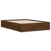 vidaXL Bed Frame with Drawers without Mattress Brown Oak 120x200 cm