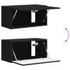 vidaXL TV Cabinet Set Wall-mounted 4 pcs Black Engineered Wood