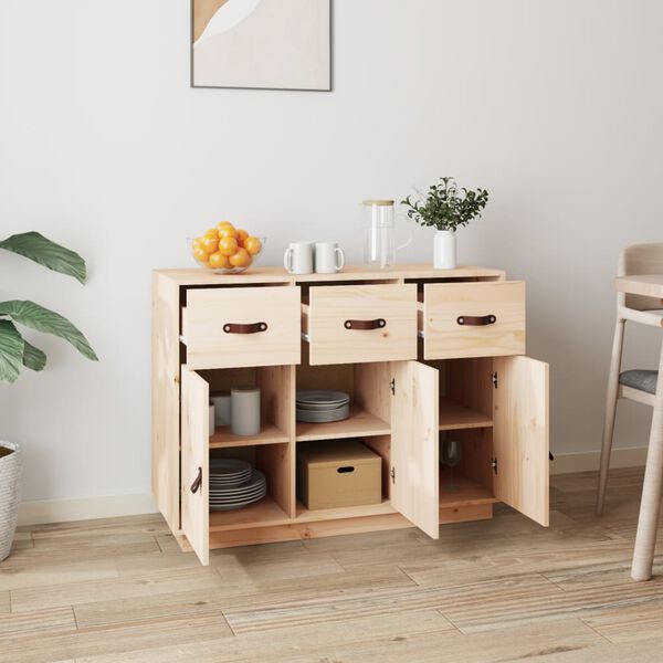 vidaXL Sideboard 100x40x75 cm Solid Wood Pine