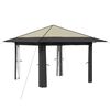 vidaXL Gazebo without Sidewall 3.3 x 3.3 m Cream and Anthracite