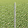 vidaXL Fence with Post Silver 0.6 x 25 m Steel
