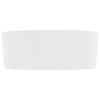 vidaXL Luxury Wash Basin Round Matt White 40x15 cm Ceramic
