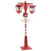 vidaXL Chirstmas Street Lamp with 2 Lanterns Red 40.5 x 80 x 188 cm
