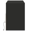 vidaXL TV Wall Cabinet with LED Lights Black 130x31x45 cm