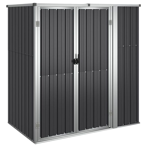 vidaXL Garden Tool Shed Anthracite 161x89x161 cm Galvanised Steel