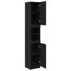 vidaXL Bathroom Cabinet Black oak 32 x 34 x 188.5 cm Engineered Wood