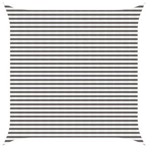 vidaXL Sunshade Sail Light Grey and White 4 x 4 m HDPE