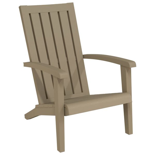 vidaXL Garden Adirondack Chairs 2 pcs Light Brown Polypropylene