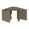 vidaXL Garden Marquee with Curtains 4x3 m Taupe 180 g/m²