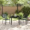 vidaXL Garden Dining Set 3 pcs Anthracite Powder-Coated Steel