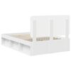 vidaXL Bed Frame with Headboard White 120 x 190 cm Solid Pine Wood