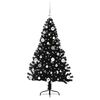 vidaXL Artificial Pre-lit Christmas Tree Black 150 cm PVC