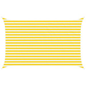 vidaXL Sun Shade Sail Yellow and White 4 x 2.5 m 100% Polyester Oxford