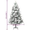 vidaXL Pre-lit Christmas Tree with Flocked Snow&Cones 225 cm PVC&PE