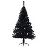 vidaXL Artificial Pre-lit Christmas Tree Black 150 cm PVC