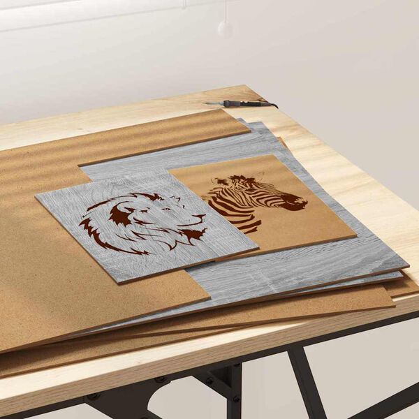 vidaXL Decor Panels 12 pcs Grey sonoma 40 x 60 x 0.3 cm