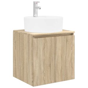 vidaXL Wall-Mounted Sink Vanity Sonoma Oak 49.5 x 44.5 x 65 cm