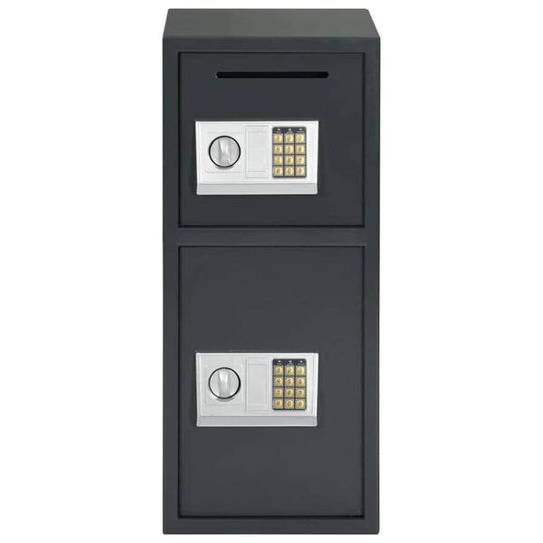 vidaXL Digital Safe with Lock Dark grey 35 x 31 x 80 cm Steel