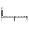 vidaXL Metal Bed Frame without Mattress with Headboard Black 90x200cm