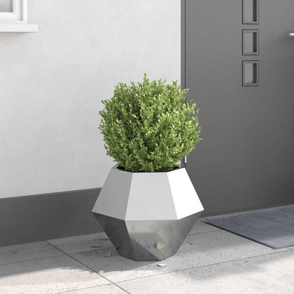 vidaXL Planter Silver 50 x 50 x 40 cm Galvanised Steel