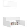 vidaXL Bathroom Furniture Set White Engineered Wood